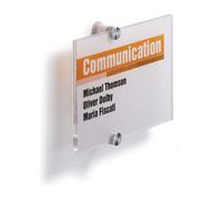 Durable Crystal Information Sign A5 Landscape Door and Wall Sign Includes Fi