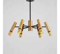 Durable Dorado Romántico Industrial Nórdico Postmoderno Diseñador Creativo Sala de Estar Dormitorio Tubo de Vapor Restaurante Cilindro Araña 540 * 220 Mm Araña Araña Sombra Ligera