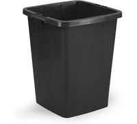 Durable Durabin Eco - Papelera ecológica de 90 litros, certificado Blue Angel, asas de transporte cómodas, paquete de 6 unidades, color negro