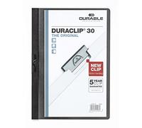 Durable Duraclip - Carpeta con 30 hojas, A4, color negro
