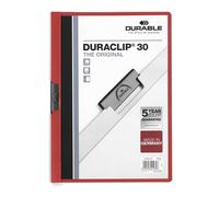 Durable Duraclip Portafolios rojo A4 para 30 páginas