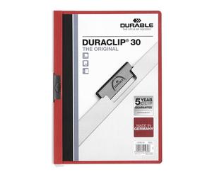 Durable Duraclip Portafolios rojo A4 para 30 páginas
