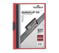 Durable Duraclip - Carpeta, 60 hojas, A4, color rojo