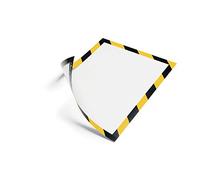Durable 4945130 Marco informativo Duraframe Seguridad magnética (A4, marco magnético para superficies metálicas) 5 piezas, amarillo/negro