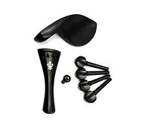 Durable Ébano 4/4 Violin Accessorieskit Violín TailpieceTuning Clavijas Endpins Chin Rest/Chin Holder Profesional Accesorios Violín