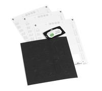Durable Etiquetas para nombre de 40 x 75 mm de papel reciclado, 100% reciclable, con sello europeo, 20 unidades, color negro con etiquetas blancas, 827201