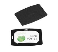 Durable Etiquetas para nombre de 54 x 90 mm de papel reciclado, 100% reciclable, con sello europeo, 20 unidades, color negro con etiquetas blancas, 827301