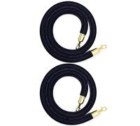 Durable Foam Core Barrier Ropes for Party/Museums/Wedding Crowd Control,2 Pack Velvet Stanchion Rope, Dark Blue(0.9m/2.95ft)