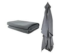 Durable Grey Rectangular Umbrella Canopy Replacement 6.6x9.8 FT - Weather-Resistant Top Cover for Outdoor Patio Market Table Umbrella - Thick & Strong Protection