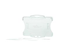 Durable Identificador 1 tarj, 54 x 85 mm, 10 piezas, transparente, 891819 | Portanombres para 1 pase de compañía/seguridad, combinable con clip, cadena o banda textil, plástico, Made in Germany