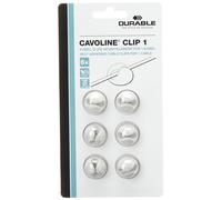 Durable Clip para sujetar cables gris (6 unidades)