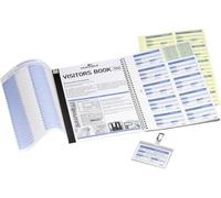 Durable Kit de Recarga Libro de Visitas 100, 100 piezas, blanco, 146461 | Hojas microperforadas A4, pases 90 x 60 mm, registro confidencial, para Libro de visitas 100 146361, Made in Germany