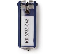 Durable Llavero Key Clip, 6 piezas, azul oscuro, 195707