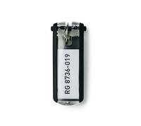 Durable Llavero Key Clip, 6 piezas, negro, 195701 | Etiqueta siempre visible, para Key Box y Key Board, plástico resistente, software Duraprint, Made in Germany