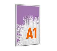 Durable Marco plegable de aluminio para exteriores A1, resistente a la intemperie y a los rayos UV, para atornillar o pegar, 1 unidad, plateado, 506023
