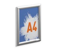 Durable Marco plegable de aluminio para exteriores, A4, resistente a la intemperie, resistente al agua y a los rayos UV, para atornillar o pegar, 1 unidad, plateado, 506123