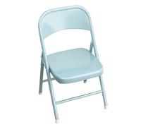 Durable Metal Folding Chairs, Heavy Duty Sturdy Design, Strong Load-Bearing, Ideal for Living Room & Office, Space-Saving, Easy to Store, Blue Color