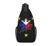Durable Mochila De Hombro Bandera De Filipinas Sling Bag Exterior Bandoleras Cruzada Para Viaje, Moto, Vida