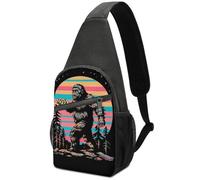 Durable Mochila De Hombro Pizza De Pie Grande Lgbt-Q Sasquatch Bolso De Pecho Poliéster Bandoleras Para Colegio, Hiking, Excursionismo