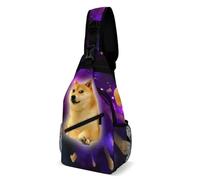Durable Mochilas Pequeñas Cara De Doge Dios Rompecabezas Molesto Glaxy Bolso De Pecho Vintage Bolso Bandolera Para Moto, Viaje, Excursionismo