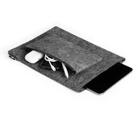 Durable MultiBag 507058 - Funda de Fieltro para Tablets o portátiles (60% Fieltro Reciclado, con Bolsillo para Accesorios), Color Gris