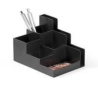 Durable Optimo Organizador de Escritorio, 6 piezas, antracita, 1701588058 | Portaobjetos con 5 compartimentos y sección para sobres, 162 x 110 x 118 mm, poliestireno resistente, Made in Germany