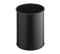 Durable papelera metálica negra