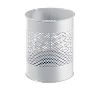 Durable papelera metálica perforada gris