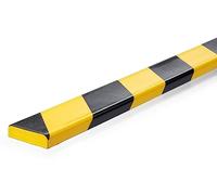 Durable Perfil de protección de superficies S10, autoadhesivo, 1 m, paquete de 5, amarillo/negro, 1107130