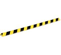 Durable Perfil protector de esquinas C35 magnético, 1 m, paquete de 5 unidades, color amarillo/negro, 1112130