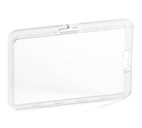 Durable Porta Tarjetas Permanente, 10 Piezas, Transparente, 892819 | Cierre permanente de insignias para zonas de alta seguridad, policarbonato inastillable, 54 x 87 mm, Made in Germany