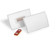 DURABLE Portanombres CLICK FOLD 54x90 mm – imán a prueba de torsión PP, paquete de 10 transparente