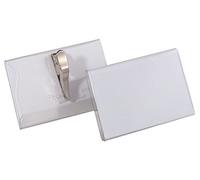 Durable 811119 Portanombres (con pinza de cocodrilo, 54 x 90 mm) Paquete de 25 p