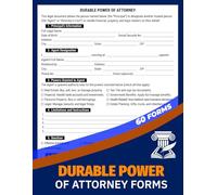 Durable Power of Attorney Forms: Contract POA for Financial, Medical & Property Decisions | Attorney-in-Fact Authorization Forms | 60 Forms
