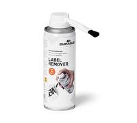 Durable Removedor de etiquetas para pegatinas adhesivas, limpiador fuerte disuelve pegamento, cinta, residuos pegajosos, etiquetas de vino y más, spray y cepillo de 200 ml