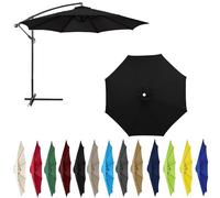 Durable Replacement Canopy for 3m/4m Patio Umbrella | UV 50+ Protection Waterproof Fabric 8 Ribs Outdoor Garden Umbrella Cover for Enhanced Sunshade & Weather Resistance