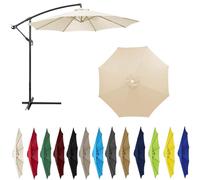 Durable Replacement Canopy for 3m/4m Patio Umbrella | UV 50+ Protection Waterproof Fabric 8 Ribs Outdoor Garden Umbrella Cover for Enhanced Sunshade & Weather Resistance
