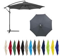 Durable Replacement Canopy for 3m/4m Patio Umbrella | UV 50+ Protection Waterproof Fabric 8 Ribs Outdoor Garden Umbrella Cover for Enhanced Sunshade & Weather Resistance