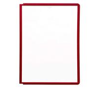 Durable Sherpa Display Panel Clear with Coloured Flexible Frame A4 Red Ref 5606/