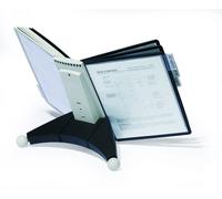 Durable SHERPA Display Panel Desk Unit Includes 10 A4 Panels and Tabs In Black