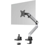 Durable Soporte de monitor Select Plus para 1 monitor, brazo giratorio 90 grados, inclinable, regulable en altura, para pantallas VESA de hasta 32 pulgadas y 8 kg, plateado, 509623