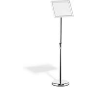 DURABLE Soporte de suelo A4 con marco de aluminio – Robusto, anodizado plata, 1 pieza (479823)