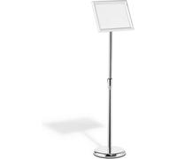 Durable Soporte de suelo con marco de aluminio A4, robusto, 1 pieza, anodizado plata, 479823