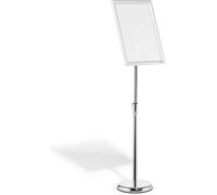 Durable Soporte de suelo info con marco de aluminio a presión A3, robusto, 1 pieza, anodizado plata, 479923
