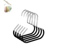Durable Steel Hangers Maximize Closet Space with Versatile Storage, 3/4/6 Stainless Steel Hangers with Hooks for Hats, Purses-Easy No-Install Storage (Black,5pcs)