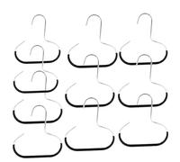 Durable Steel Hangers Maximize Closet Space with Versatile Storage, Hat Organizer Durable Stainless Steel, Durables Steels Hangers for Caps, Ties, Scarves, Clothes (Black,10pcs)