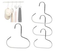 Durable Steel Hangers Maximize Closet Space with Versatile Storage, Hat Organizer Durable Stainless Steel, Durables Steels Hangers for Caps, Ties, Scarves, Clothes (White,4 pcs)