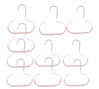 Durable Steel Hangers Maximize Closet Space with Versatile Storage, Hat Organizer Durable Stainless Steel, Durables Steels Hangers for Caps, Ties, Scarves, Clothes (Pink,10pcs)