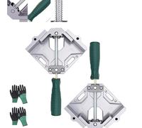 Durable Sturdy Right Angle Clamp 90°, Aluminum Alloy Adjustable Swing Jaw Clamp, Adjustable Clamps for Woodworking, Tools for Assembly Alignment Welding Picture Framing Tooll (2pcs)
