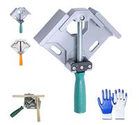 Durable Sturdy Right Angle Clamp 90,Multi Function Right Angle Clamp with Skid Handle for Woodworking,Adjustable Head and Rotating Spindle Screw,for Precise Jointing and Assembly (green,1PCS)